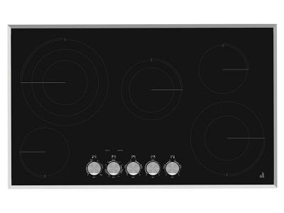 36" Jenn-Air Lustre Stainless Radiant Glass Cooktop with Halo-Effect Knobs - JEC3536HS